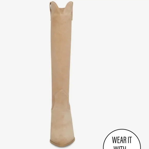 NWOT STEVE MADDEN FOR ANTHRO JESTIK SUEDE OTK BOOT SZ 6(fits like a 7.5) - Picture 5 of 11